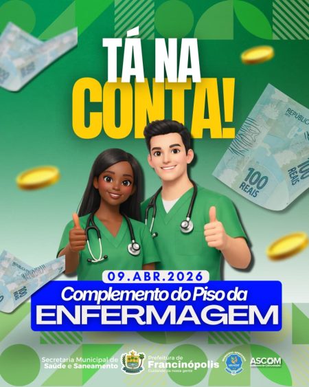 Prefeitura de Francinópolis realiza pagamento do complemento do piso da enfermagem