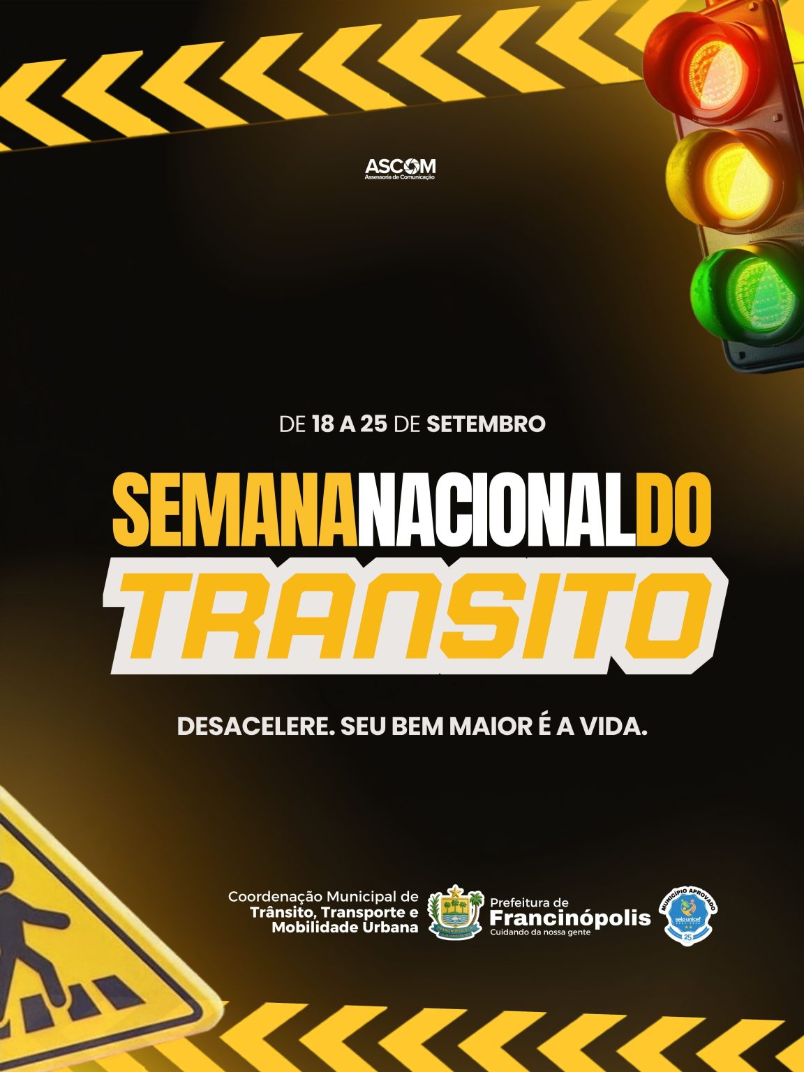 Prefeitura de Francinópolis reforça conscientização durante a Semana Nacional do Trânsito